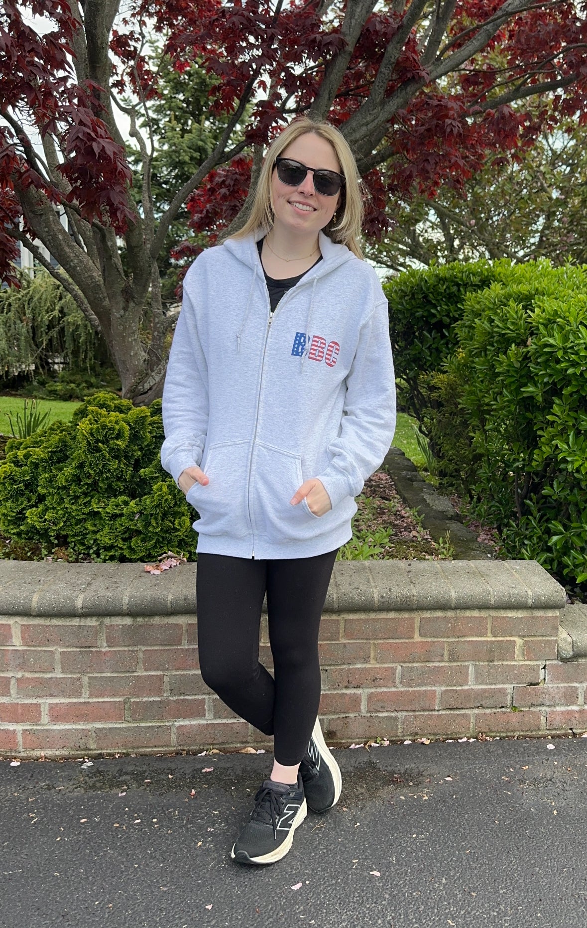 Fourth of July | Grey Zip Up Hoodie | ADULT (PRE-ORDER)