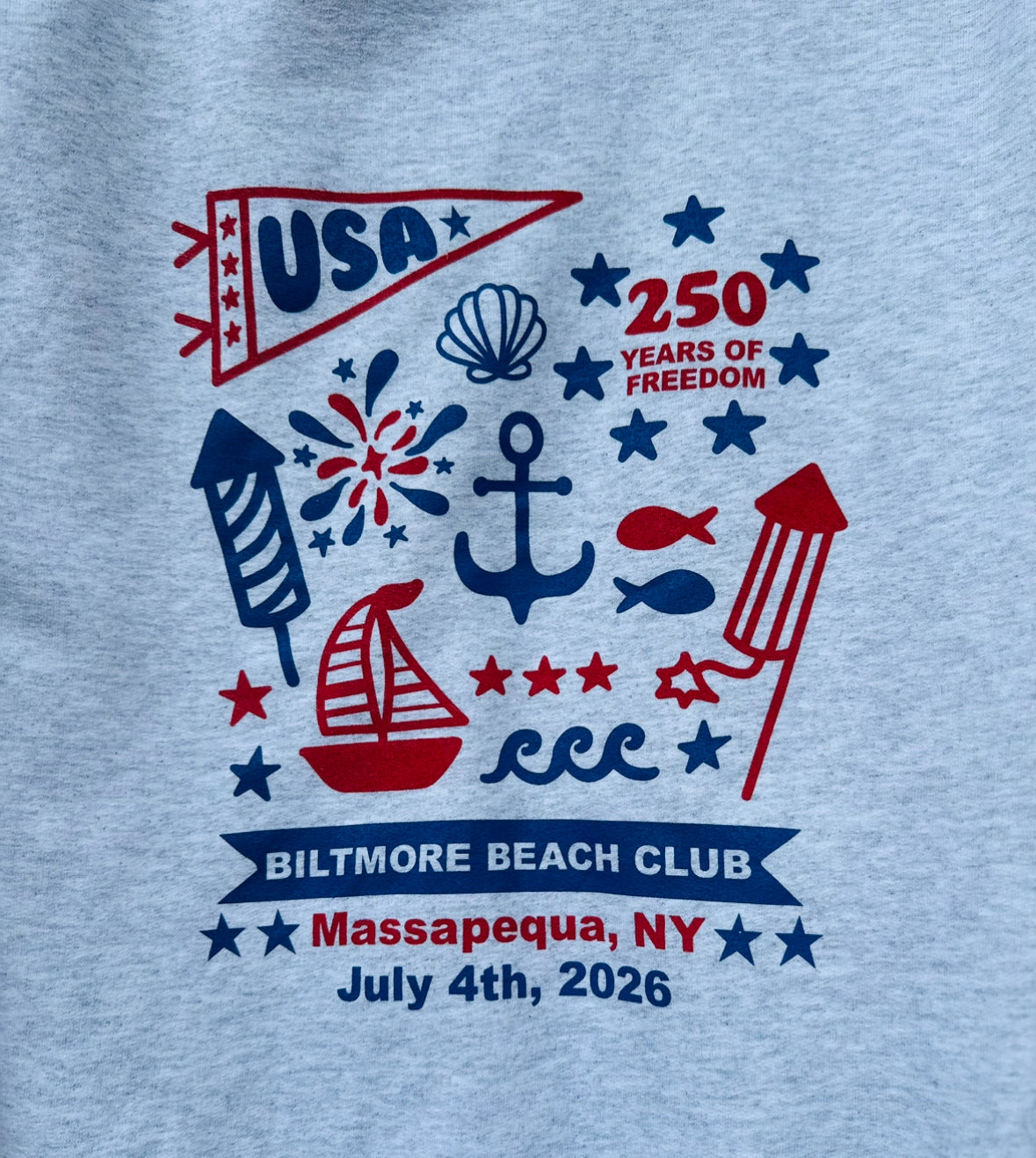 Fourth of July | Grey Pullover Hoodie | Adult (PRE-ORDER)