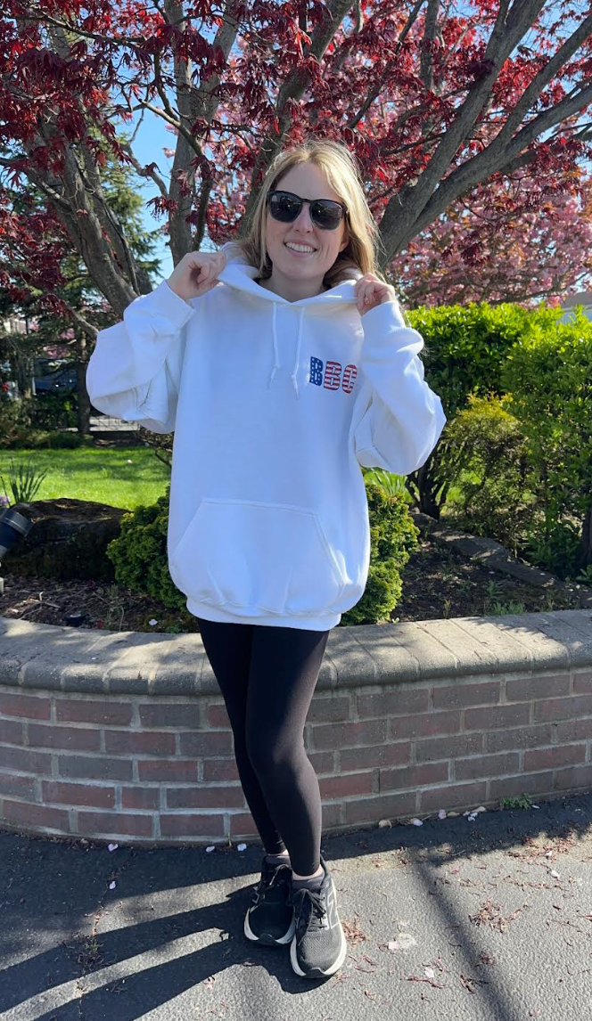 Fourth of July | White Pullover Hoodie | ADULT (PRE-ORDER)