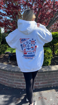 Fourth of July | White Pullover Hoodie | ADULT (PRE-ORDER)